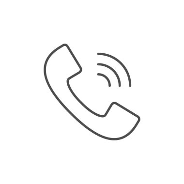 Telefon hattı ana hat simgesi beyaza izole edildi