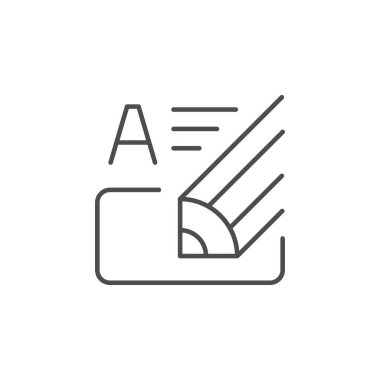 Beyaz üzerinde izole edilmiş çizgi ana hatları simgesi dolduruluyor