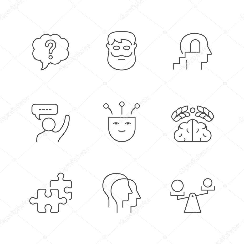 Set line icons of philosophy