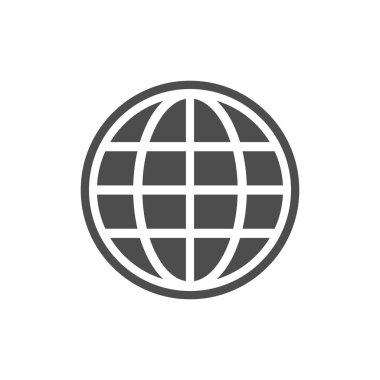 Beyaz üzerine izole edilmiş dünya simgesi ya da dünya konsepti