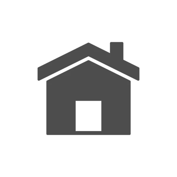 Haus Glyph-Symbol oder Immobilienkonzept isoliert auf weiß — Stockvektor