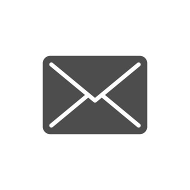 Zarf kabartma simgesi veya posta konsepti beyaza izole edildi