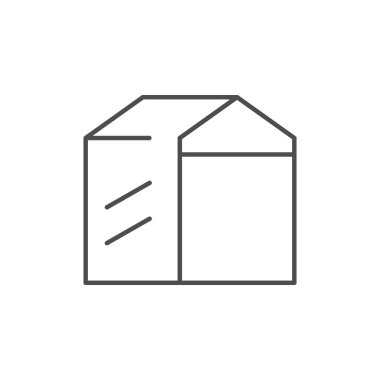 Tanıtım çadırı çizgisi ana hatları simgesi