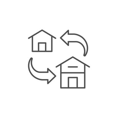 House change line outline icon