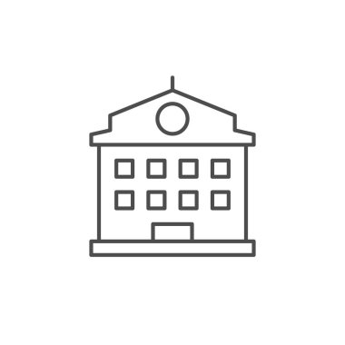 Government building line outline icon