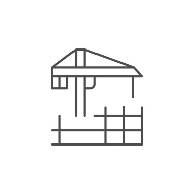 Construction process line outline icon