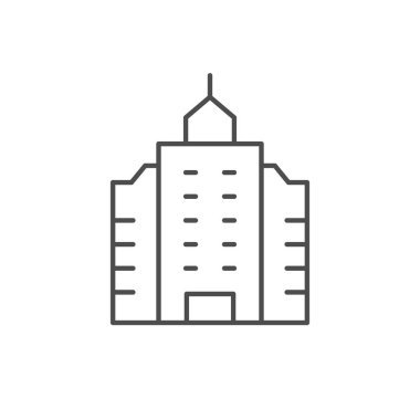 Skyscraper building line outline icon