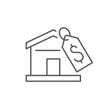 House price line outline icon