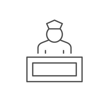 Resepsiyon masası çizgisi ana simgesi