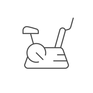 Exercise bike line outline icon