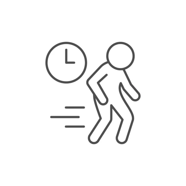 Walking time line outline icon — Διανυσματικό Αρχείο