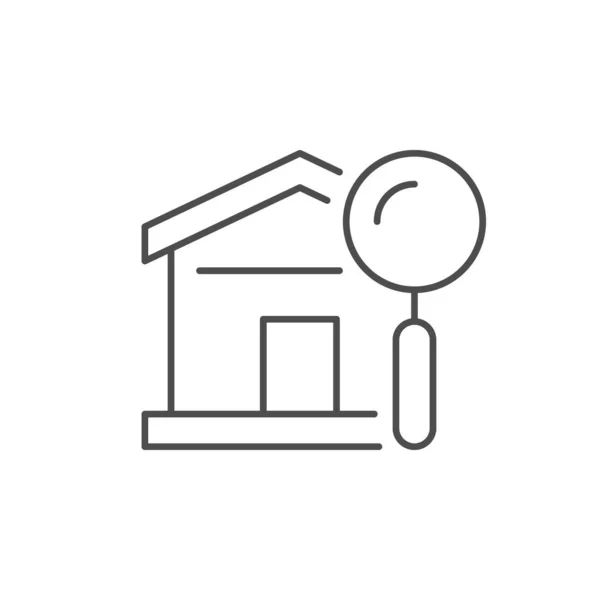 House search line outline icon — Stok Vektör