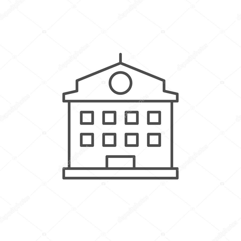 Government building line outline icon