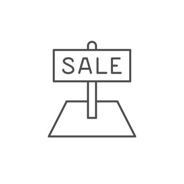Sale plate line outline icon