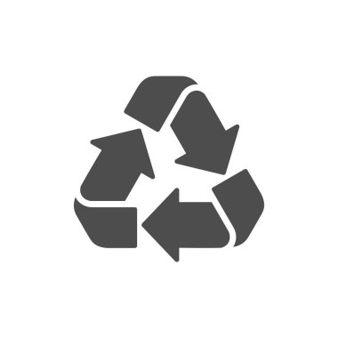 Kabartma simgesi geri dönüştürülüyor ya da beyaz üzerine izole edilmiş sembolü yeniden kullan