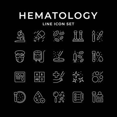 Hematolojinin çizgi simgelerini ayarla