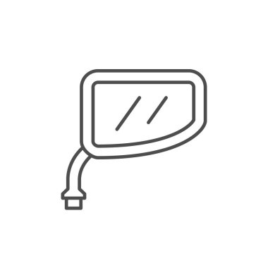 Motosiklet aynası çizgisi ana hat simgesi