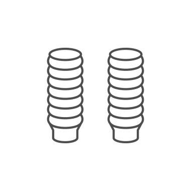 Motosiklet çatalı kıvrım çizgisi ana hatları simgesi
