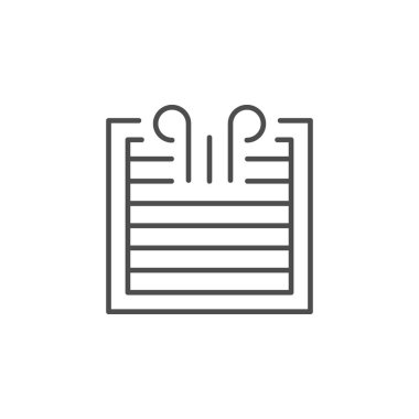 Araba hava filtresi çizgi ana hatları simgesi