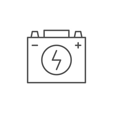 Araba pil çizgisi ana hatları simgesi