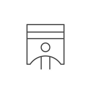 Motor piston çizgisi ana hatları simgesi