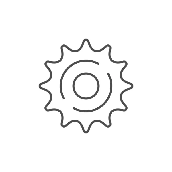 Icono de línea Cogwheel o concepto mecánico — Archivo Imágenes Vectoriales