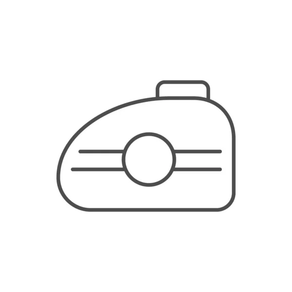 Motorcycle gas tank line icon — Stock Vector