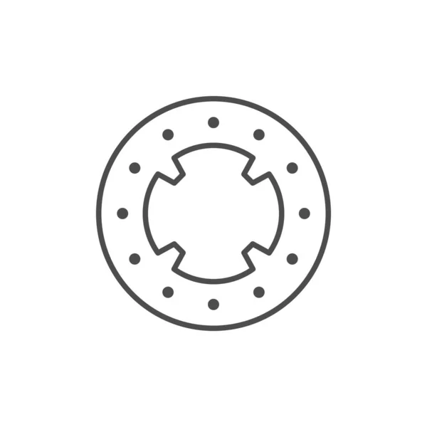 Icono de contorno de línea de disco de freno — Archivo Imágenes Vectoriales