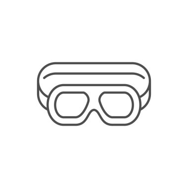 Motosiklet gözlüğü çizgisi simgesi