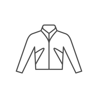 Bisikletçi ceketi çizgisi ana hatları simgesi