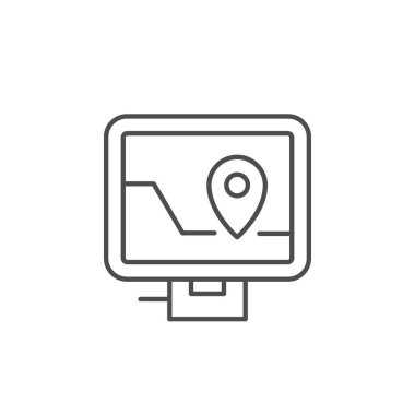 Otomobil seyir çizgisi ana hatları simgesi