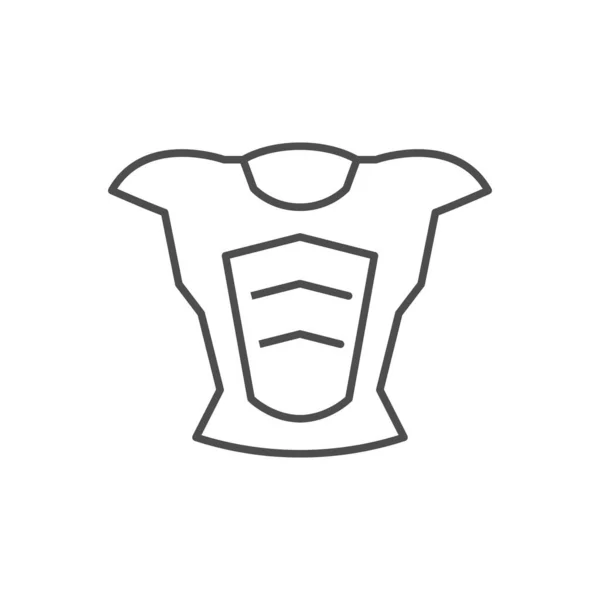 Moto linea giubbotto protettivo icona contorno — Vettoriale Stock