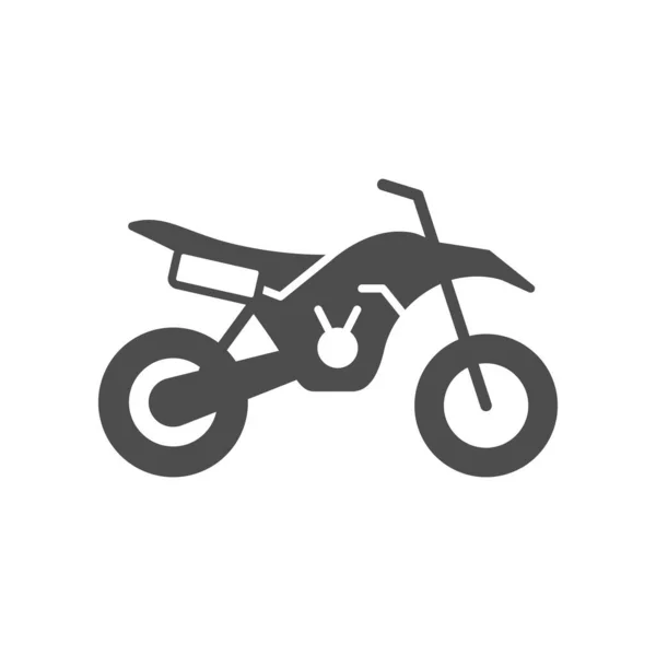 Croix moto ou moto glyphe icône — Image vectorielle