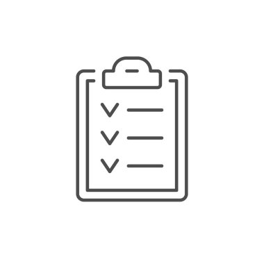 Kontrol listesi veya pano satırı ana hatları simgesi