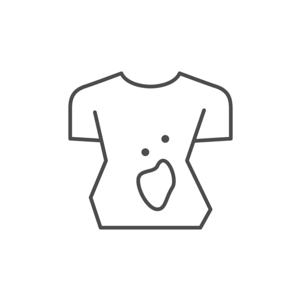 Vuile kleding lijn omtrek pictogram — Stockvector
