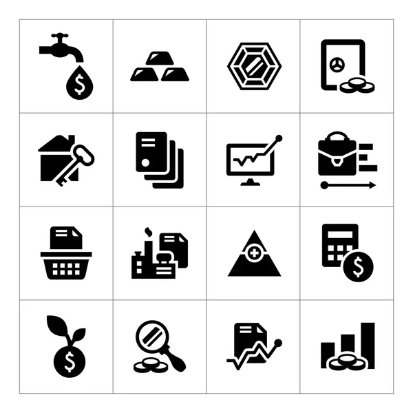 Set icons of investment and finance — Stock Vector