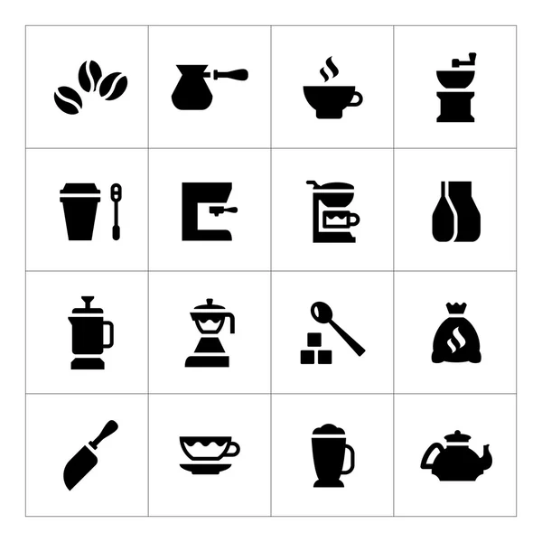 Set icons of coffee — Stock Vector