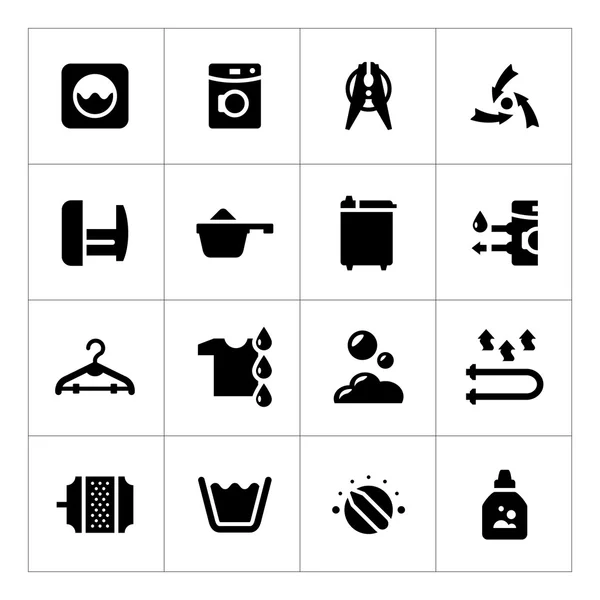Set icons of laundry — Stock Illustration Set icons of laundry Royalty Free Stock Vectors