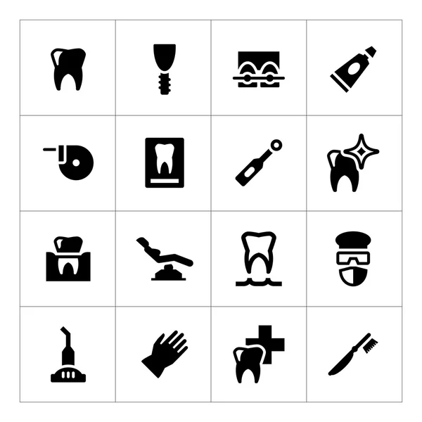 Set pictogrammen van dental — Stockvector