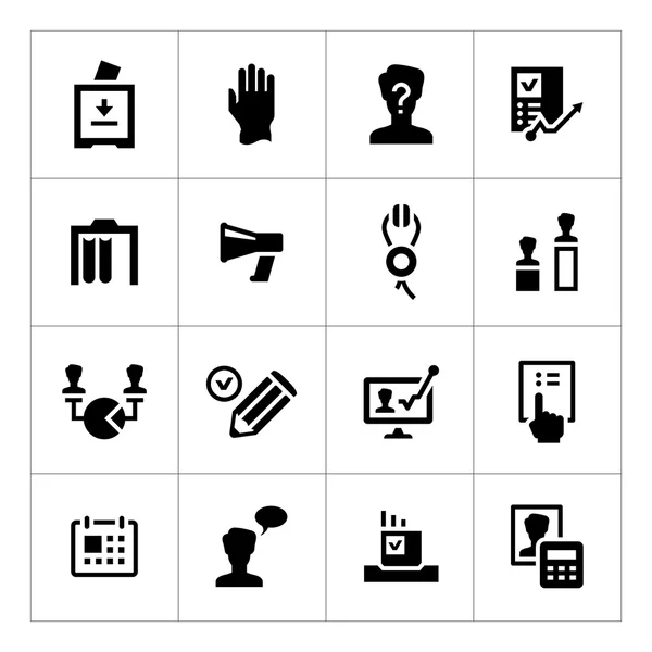 Set iconen van verkiezingen — Stockvector
