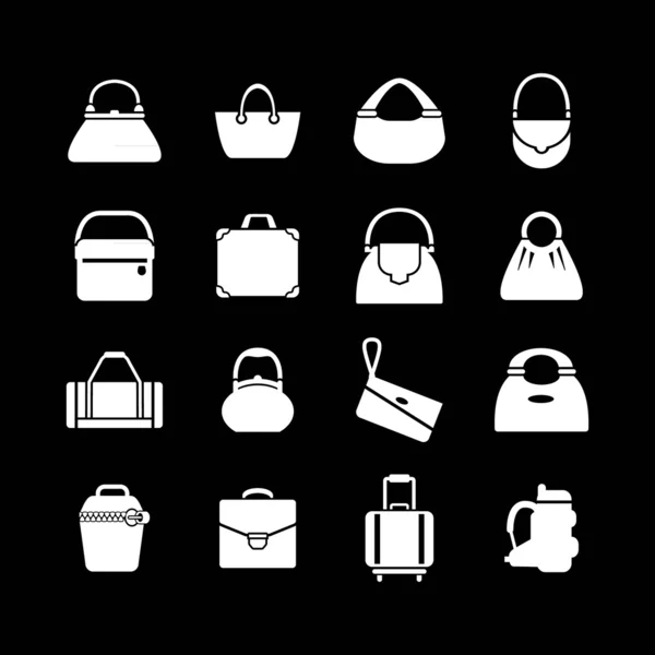 Set Ikonen von Taschen — Stockvektor