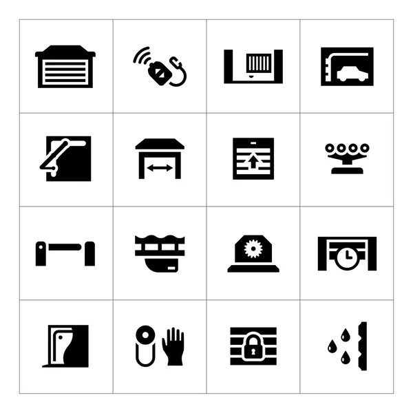 Set icônes de portes automatiques — Image vectorielle