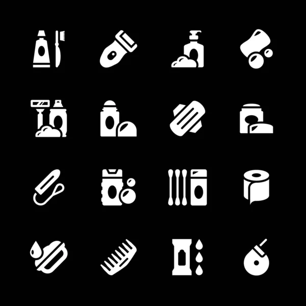 Set icons of hygiene — Stock Vector