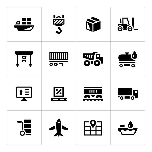 Set iconen van logistieke — Stockvector