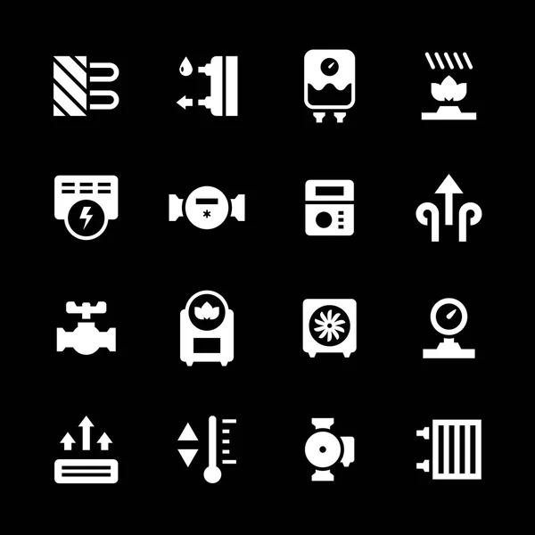 Set icônes de chauffage — Image vectorielle