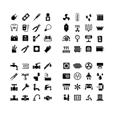 House system icons clipart