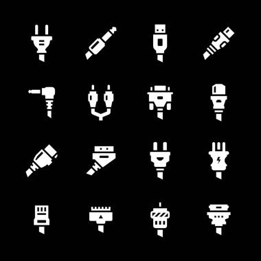 Prizler ve bağlayıcıların Icons set