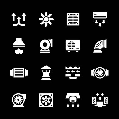 Havalandırma ve iklimlendirme Icons set