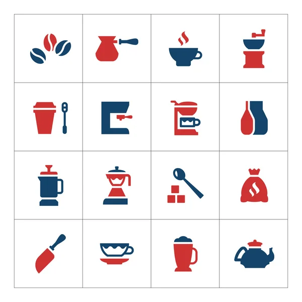 Set color icons of coffee — Stock Vector
