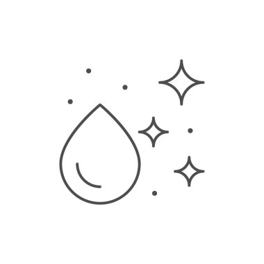 Temiz su hattı ana hatları beyaz üzerine izole edilmiş. Vektör illüstrasyonu